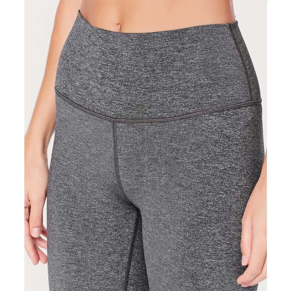 LULULEMON Wunder Under Crop Hi-Rise Luxtreme 21" Size 2 Heathered Black - Picture 2 of 7